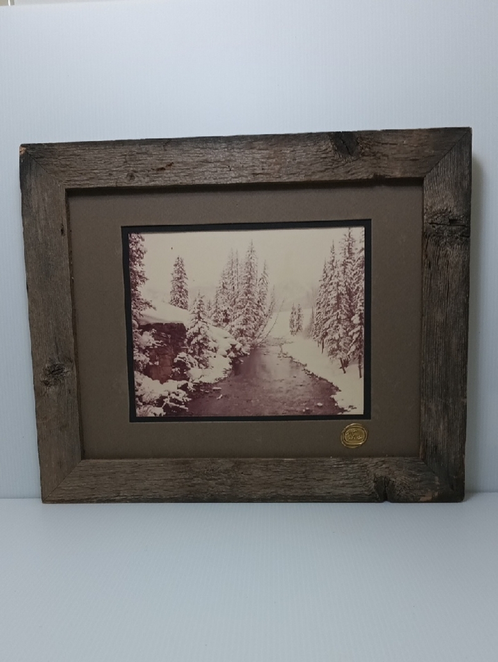 Vintage Art Gore Photograph Colorado Artist Framed Sepia Tint